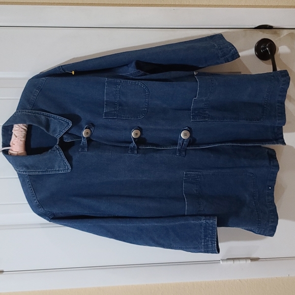 New man jean jacket made in france. Has a little wear on color. - Picture 1 of 7